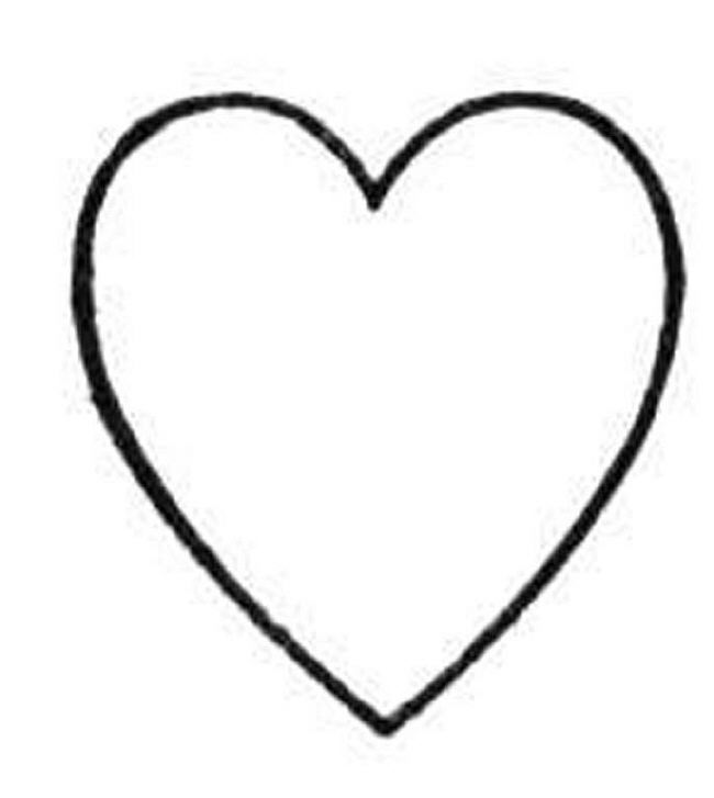 heart coloring pages Printable plain heart coloring page