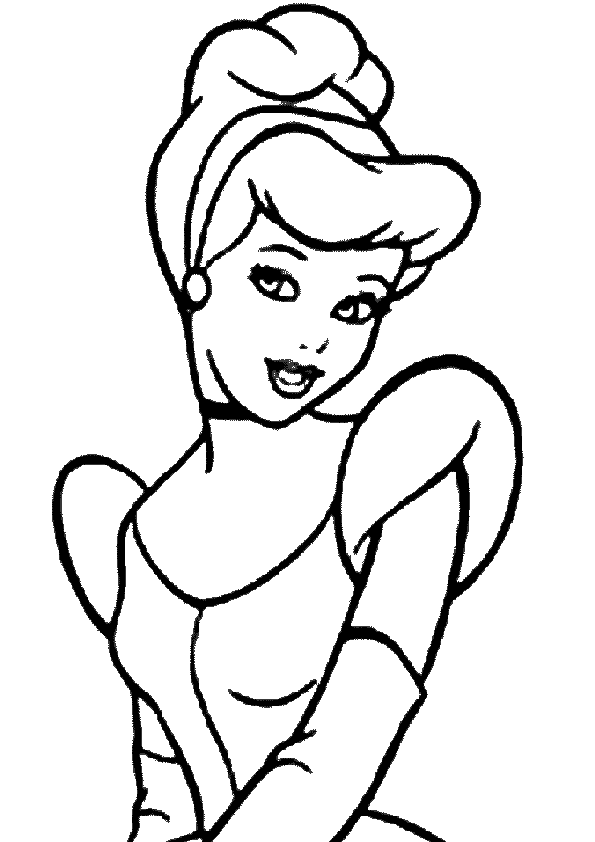 Disney Princess Coloring Pages For Kids. Cinderella Coloring Pages