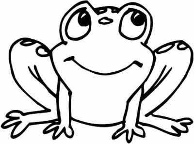 Preschool Coloring Sheets on Frog Coloring Pages For Kids  Printable Simple Frog Coloring Page For