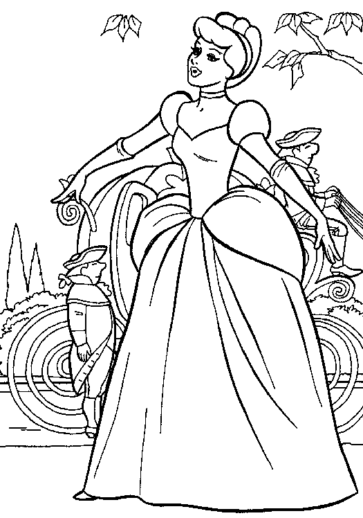 coloring pages for kids princess. Cinderella Coloring Pages