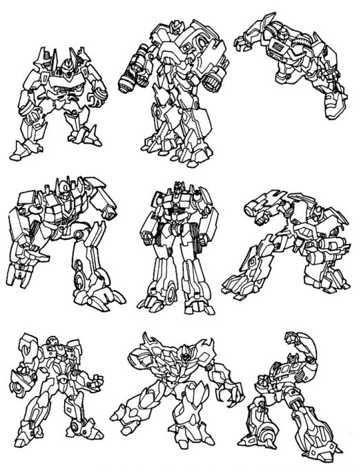 Transformers coloring pages alien robots coloring page to print