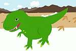 ペタキャラ緑の恐竜（ペタ後）