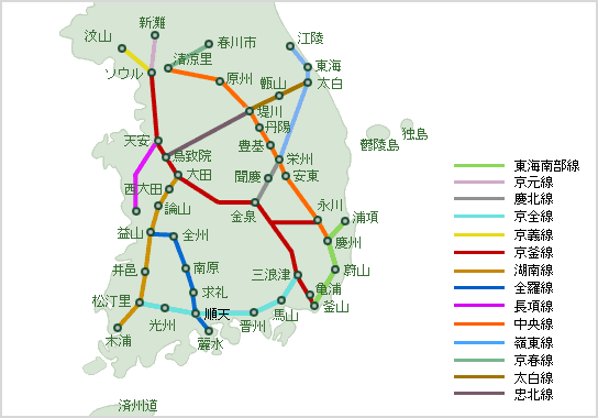 韓国情報 交通情報 列車