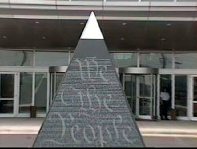 irs pyramid　scupture- IRS HQ- New Carrollton, MD