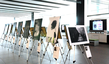 企画展示「東日本大震災復興応援写真展『共に生きる』」、様子