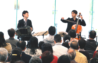 奈良にゆかりのある音楽家とのコラボレーションシリーズ 第２弾 「西谷牧人チェロコンサート」 、当日の様子