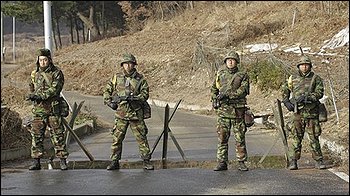south korean marines island base tension soared