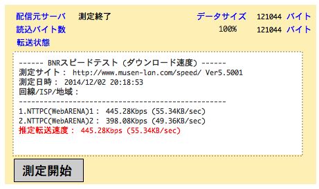 WiMAX2のスピード検証2