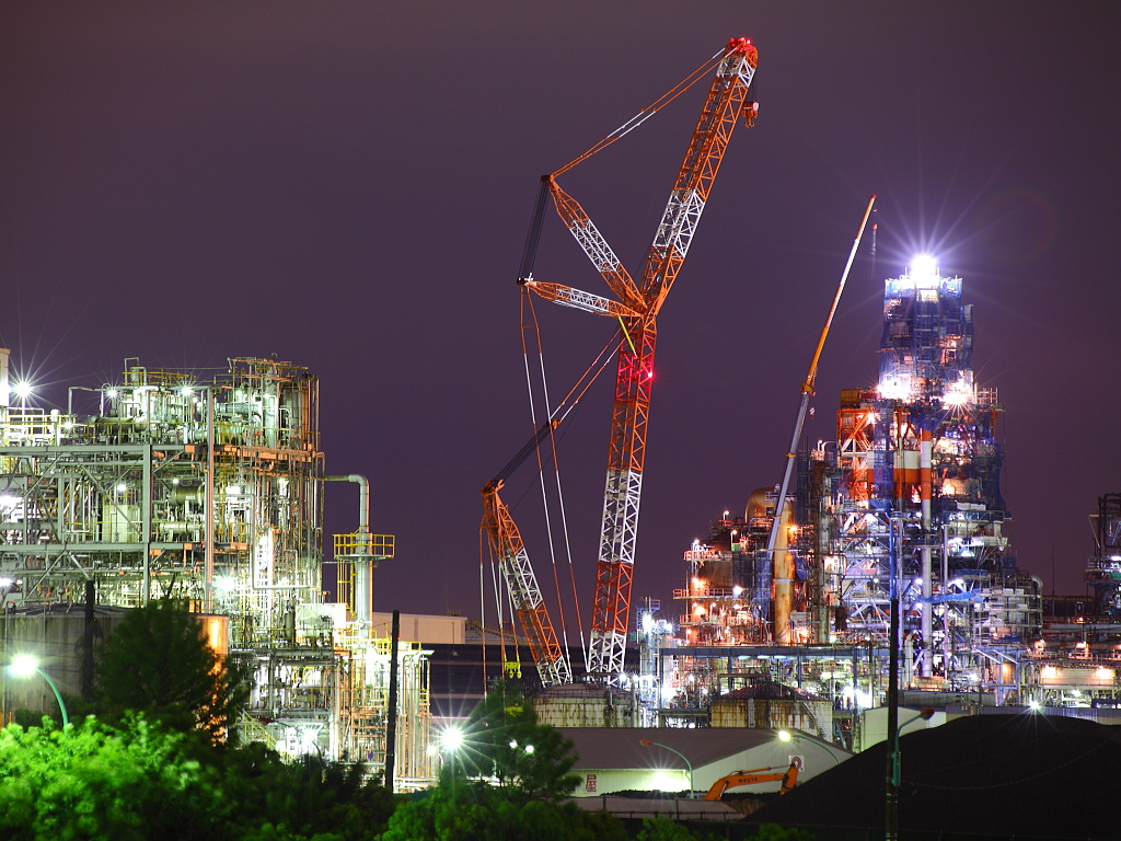 工場夜景 川崎工場群の眺め 東京写真館