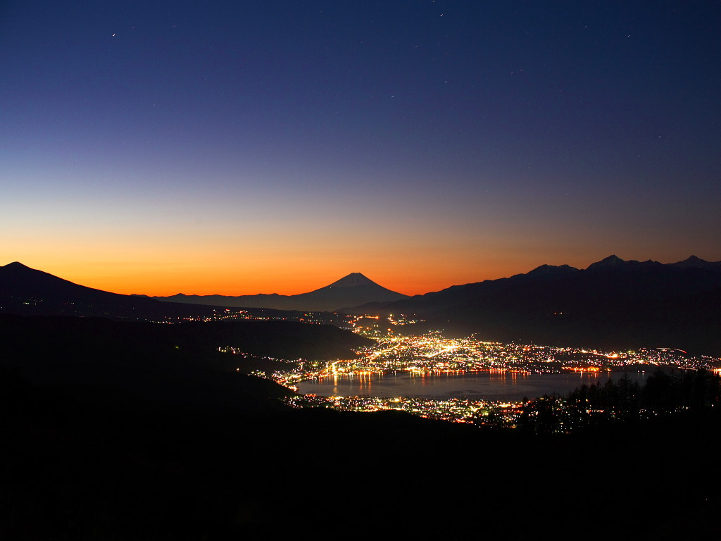 夜の富士山写真 富士山の壁紙 東京写真館