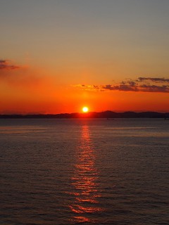 富津岬展望台の夕景