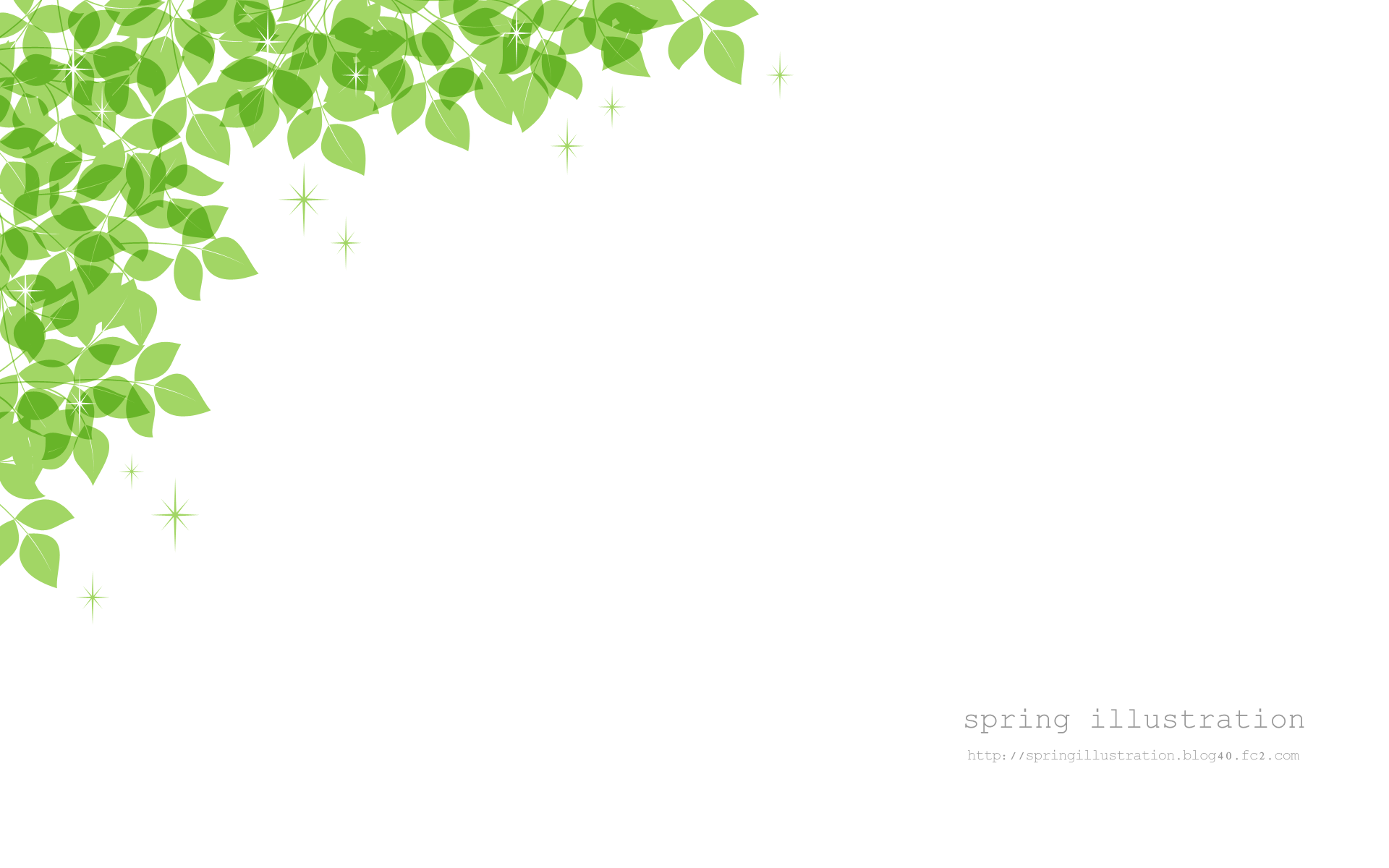 Green Leaves 植物のイラスト壁紙 Spring Illustration シンプルでかわいいイラストのスマホ壁紙 スマホ待ち受け